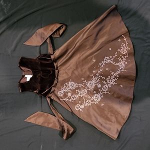 Bonnie Jean size 6X brown velvet formal